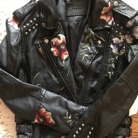 Studded, embroidered moto jacket. - Picture 4 of 6